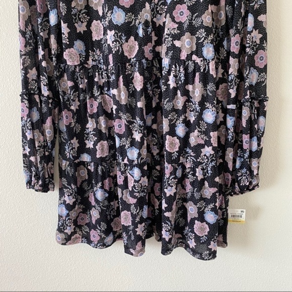Style & Co Peasant Swing Floral Long Sleeve Top Mesh NWT Medium - Picture 8 of 13